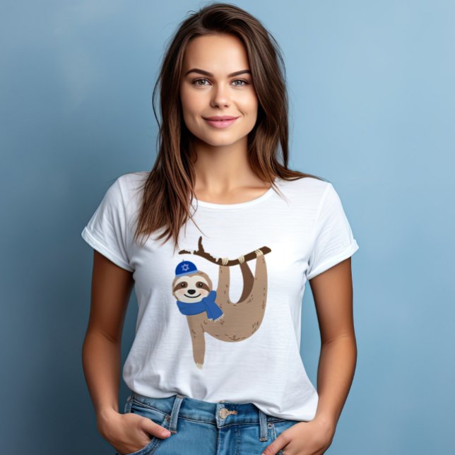 T-shirt En Tri-matière Adorable Hanoukka Sloth (Créateur téléchargé)