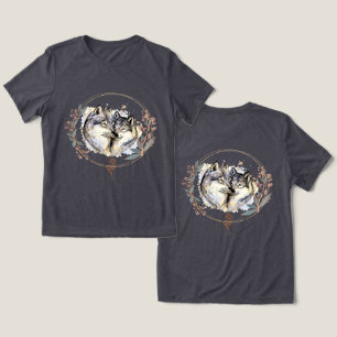 T-shirt En Tri-matière Affection sauvage - Les loups dans l'amour Illustr