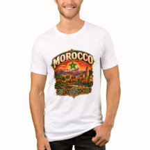 Affiche de voyage vintage montagne Marocaine Maroc