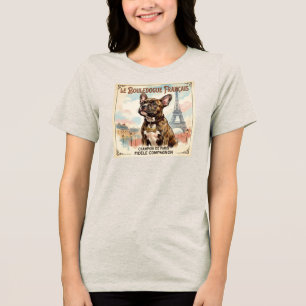 T-shirt En Tri-matière Affiche vintage de Paris Bouledogue Français