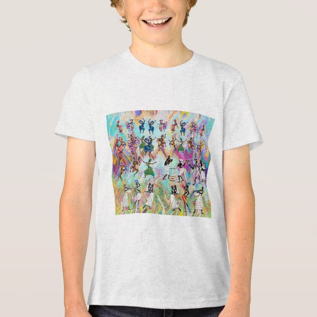 T-shirt En Tri-matière African Feast: Rhythms of Unity  (Recto)