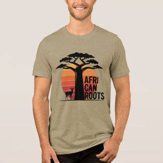 T-shirt En Tri-matière African Streetwear Baobab Tree & Gazelle Graphic