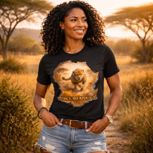 T-shirt En Tri-matière Afrique Sans Excuse. Guépard   Fierté de l'Afrique