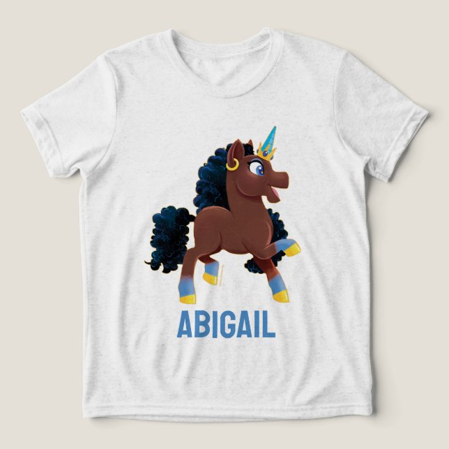 T-shirt En Tri-matière Afro Unicorn | La magie (Design Recto)
