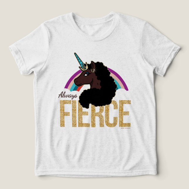 T-shirt En Tri-matière Afro Unicorn | Magique - Toujours fière (Design Recto)