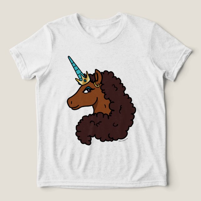 T-shirt En Tri-matière Afro Unicorn | Unique (Design Recto)