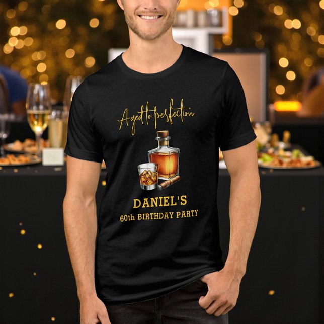 T-shirt En Tri-matière Aged to Perfection Cigar Whiskey 60th Birthday (Créateur téléchargé)