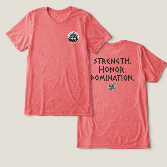 T-shirt En Tri-matière Agression impitoyable Fitness Gym Tee # 1 (Design Recto & Verso)