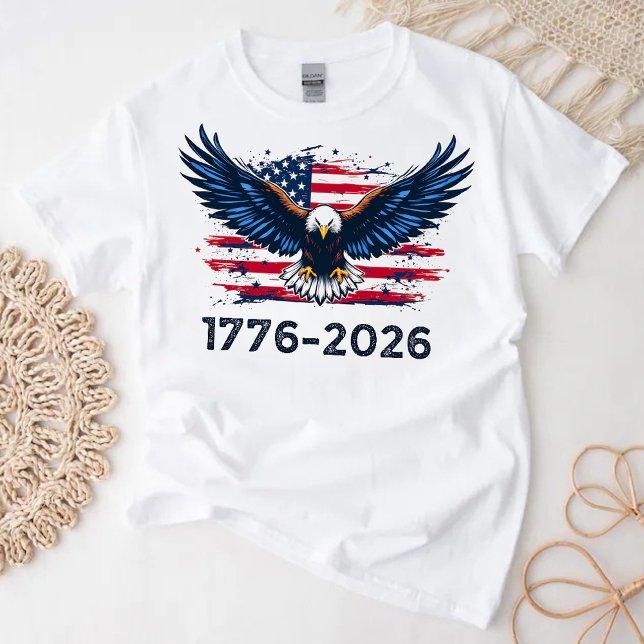 T-shirt En Tri-matière Aigle de l'Indépendance | 1776-2026 (Créateur téléchargé)