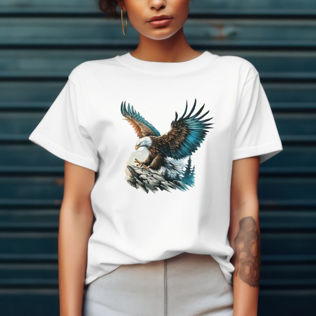 T-shirt En Tri-matière Aigle en aquarelle (Créateur téléchargé)