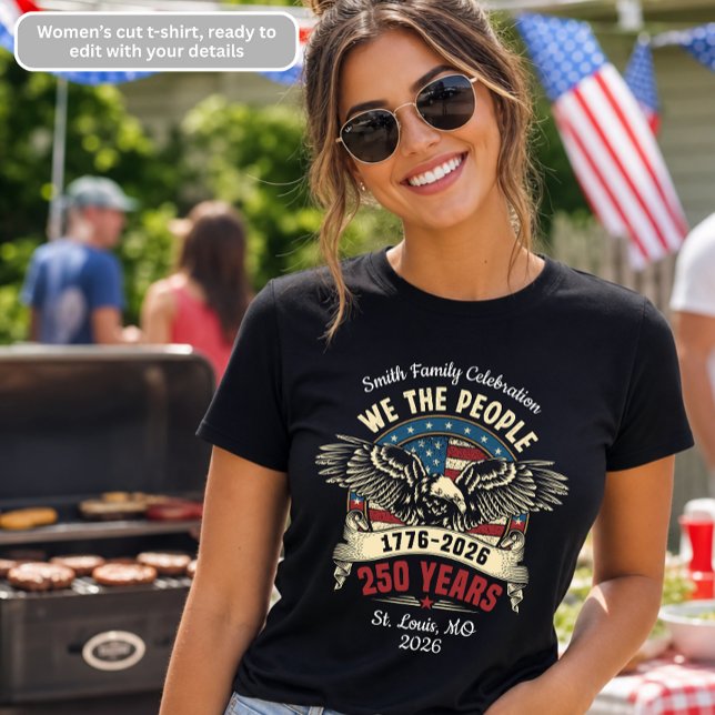 T-shirt En Tri-matière Aigle Patriotique 250e Anniversaire Femmes d'Améri (Créateur téléchargé)
