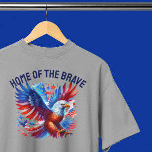 T-shirt En Tri-matière Aigle Patriotique Américain Rouge Blanc Bleu