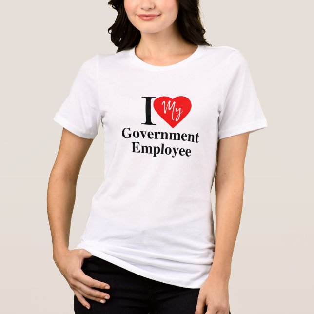 T-shirt En Tri-matière Aimez mon employé du gouvernement (Recto)