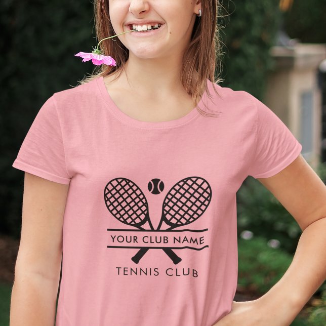 T-shirt En Tri-matière Ajouter Votre Nom Club Tennis Team Capitaine (Lawn Tennis Club Rackets Motif Girls T-Shirt )