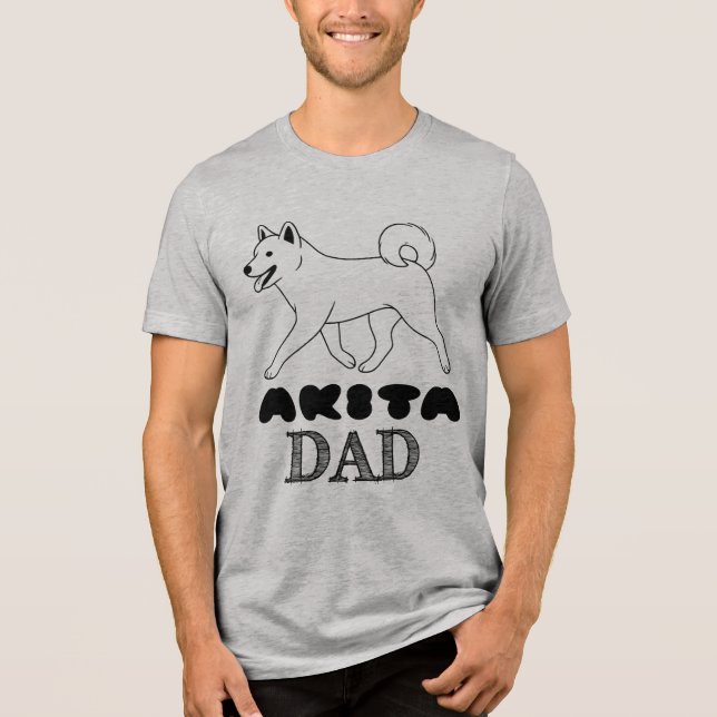 T-shirt En Tri-matière  Akita Dad T-Shirt. (Recto)