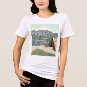 T-shirt En Tri-matière Alaska Bush Avion Et Pêche Voyage