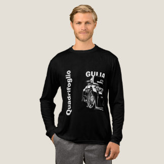 T-shirt En Tri-matière Alfa Romeo Giulia Quadrifoglio Line Art Manches Lo