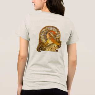 T-shirt En Tri-matière Alfonse Mucha Zodiaque Art Nouveau Femme