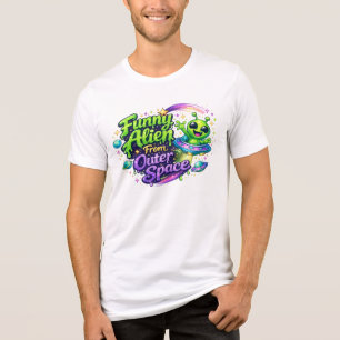 T-shirt En Tri-matière Alien Drôle De L'espace Extérieur Mignon Dessin An
