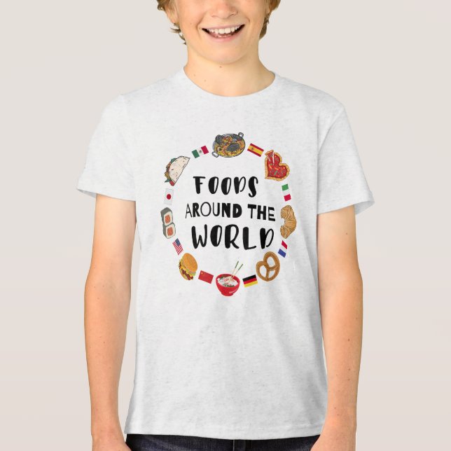 T-shirt En Tri-matière Aliments dans le monde (Recto)
