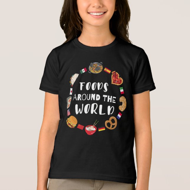 T-shirt En Tri-matière Aliments dans le monde (Recto)