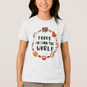 T-shirt En Tri-matière Aliments dans le monde