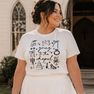 T-shirt En Tri-matière Aller à la Chapelle, Mariée Mignonne et Féminine
