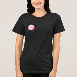 T-shirt En Tri-matière "Allez avec le rose" Dames T-shirt noir