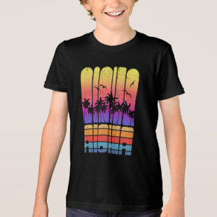 T-shirt En Tri-matière Aloha Palm Trees Tropical Retro Family Matching