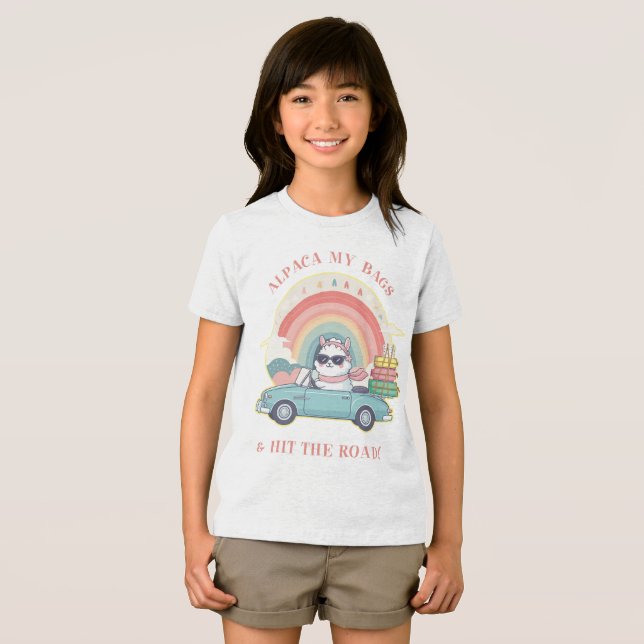 T-shirt En Tri-matière Alpaca My Bags and Hit the Road! (Recto plein)