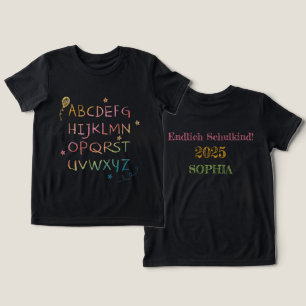 T-shirt En Tri-matière Alphabet étoiles coloré - tableau craie Rentrée
