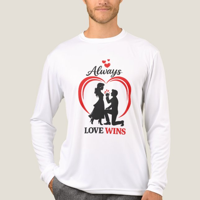 T-shirt En Tri-matière Always Love Wins Unisex Long Sleeve Tee (Recto)