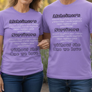 T-shirt En Tri-matière ALZ Violet Maladie d'Alzheimer Sensibilisation Sur