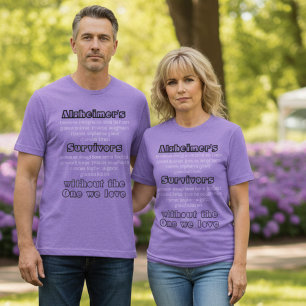 T-shirt En Tri-matière ALZ Violet Maladie d'Alzheimer Sensibilisation Sur
