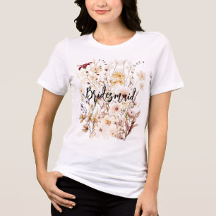 T-shirt En Tri-matière Amant botanique du jardin fleur sauvage de Bridesm