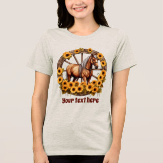 T-shirt En Tri-matière Amateurs de chevaux mignons personnalisable