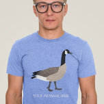 T-shirt En Tri-matière Amateurs d'oiseaux Illustration de l'oie du Canada<br><div class="desc">Créez un accessoire personnalisé pour les amateurs d'oiseaux lorsque vous ajoutez votre propre message personnalisé à ce t-shirt à manches longues. Ce tee-shirt à manches longues a un style réaliste illustrant une oie canadienne en brun, noir et blanc. Il est prêt à être personnalisé avec un nom ou un message...</div>