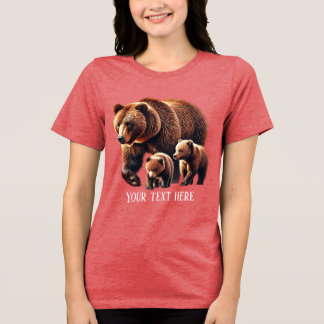 T-shirt En Tri-matière Amateurs d'ours mignonnes personnalisables