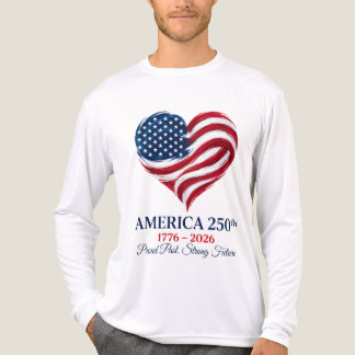 T-shirt En Tri-matière America 250 Drapeau Cœur 1776-2026 Hommes 4 juille
