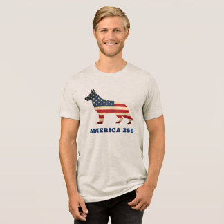 T-shirt En Tri-matière America 250 Patriotic German Shepherd Dog