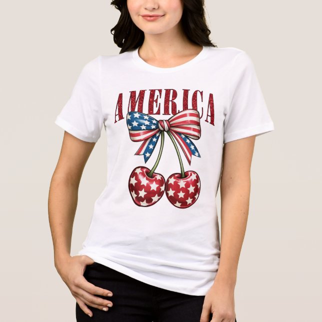 T-shirt En Tri-matière American Cherries (Recto)