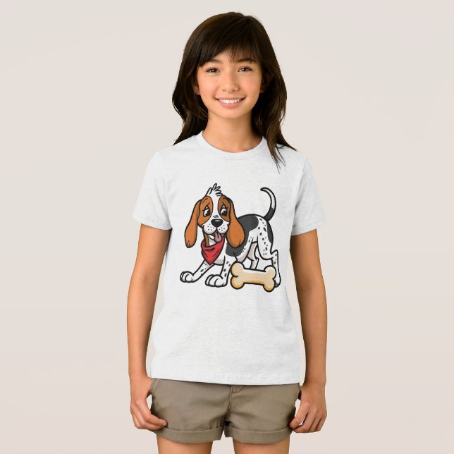 T-shirt En Tri-matière American Foxhound - Bone on the Mind (Recto plein)