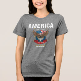 T-shirt En Tri-matière Amérique | 250e anniversaire Aigle Rouge Blanc Ble
