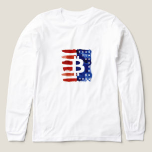 T-shirt En Tri-matière Amérique Bitcoin (Peinture No. 8)