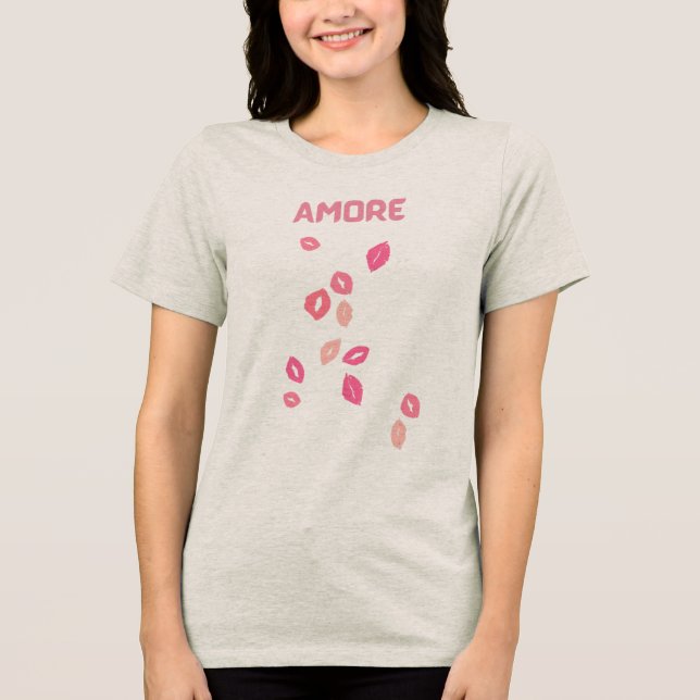 T-shirt En Tri-matière Amore Kiss Print (Recto)