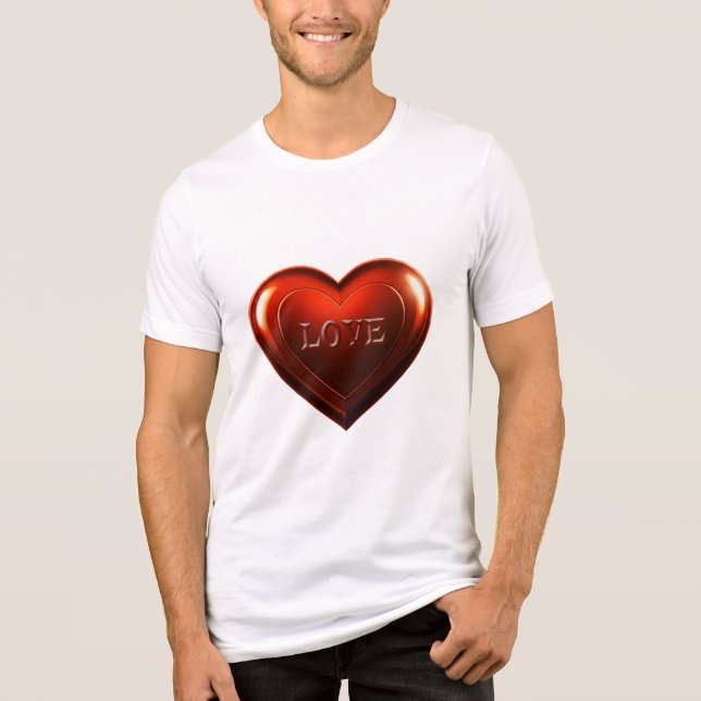 T-SHIRT  EN TRI-MATIÈRE AMOUR (Recto)