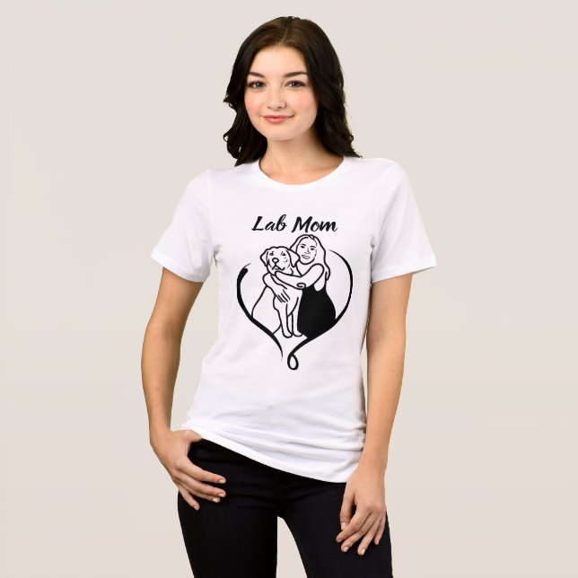 T-shirt En Tri-matière Amour de maman de labrador (Recto plein)