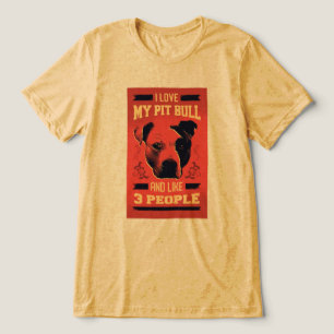 T-shirt En Tri-matière Amour Drôle Chien - Pitbull First