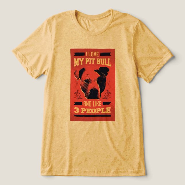 T-shirt En Tri-matière Amour Drôle Chien - Pitbull First (Design Recto)