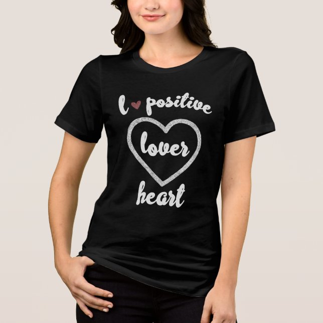 T-SHIRT  EN TRI-MATIÈRE AMOUR POSITIVE (Recto)